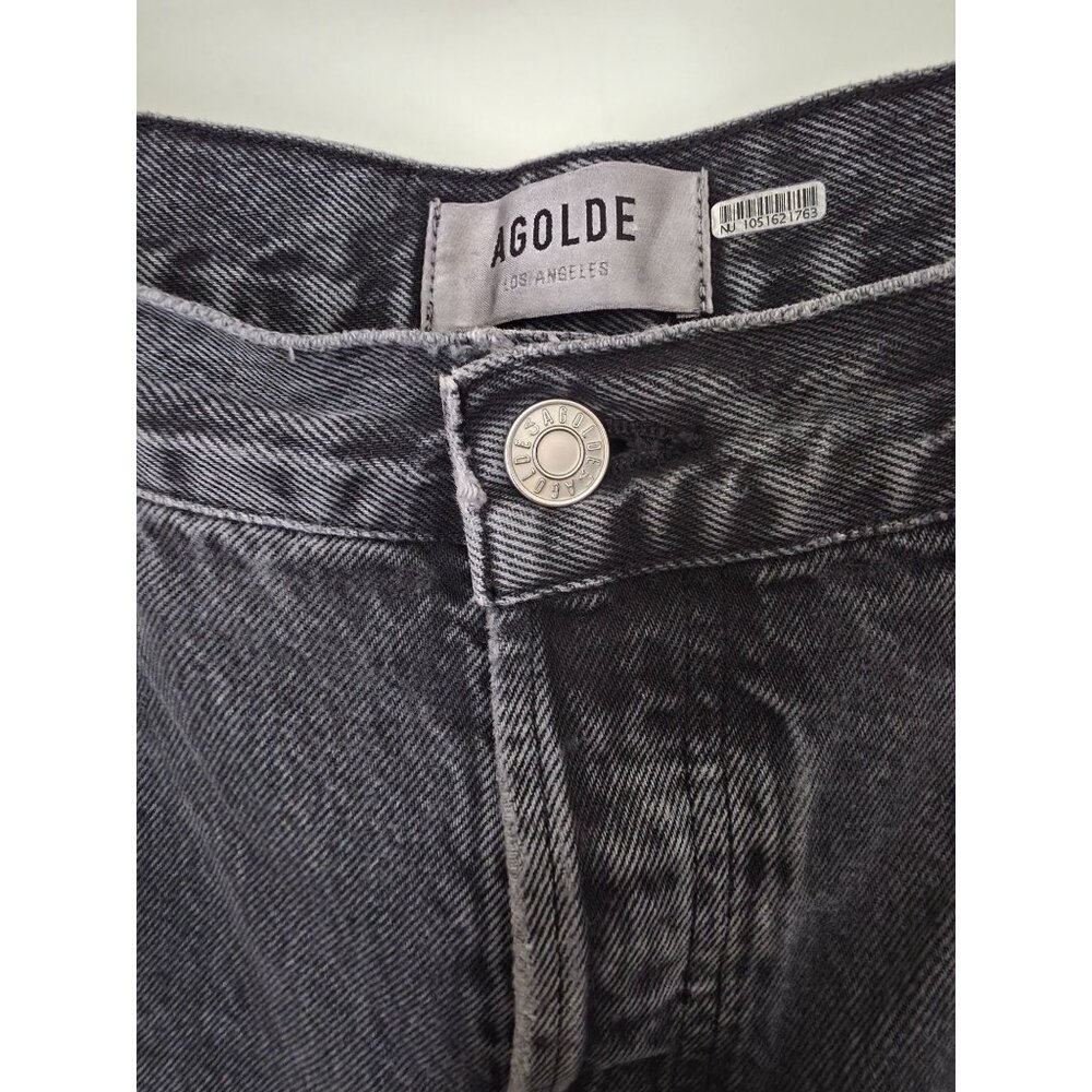 Agolde Black Stonewashed Straight Leg Denim Button Fly Jeans Men's 30x30 - Picture 3 of 11